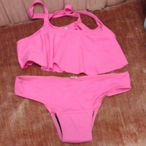 Vibrant Pink Teen Period Bikini Set From Panty Prop Medium NWOT
